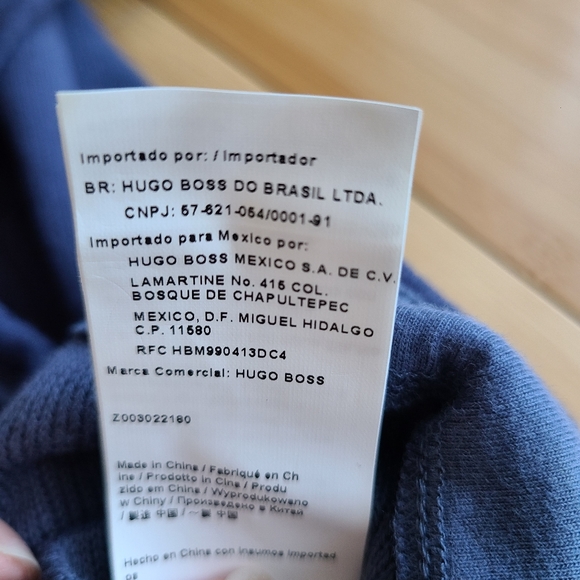 Boss Orange Long Sleeve Zip-up Blue Sweater Size L - Picture 8 of 12